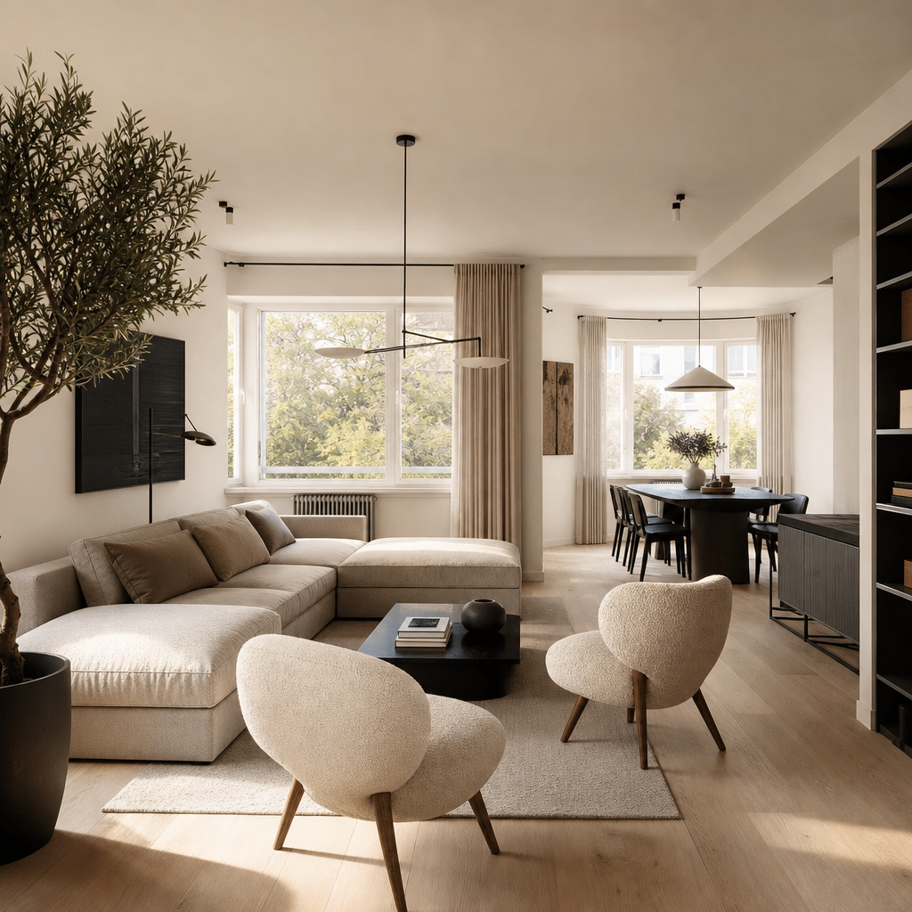 Modern apartment interior renovated by TAVEXO