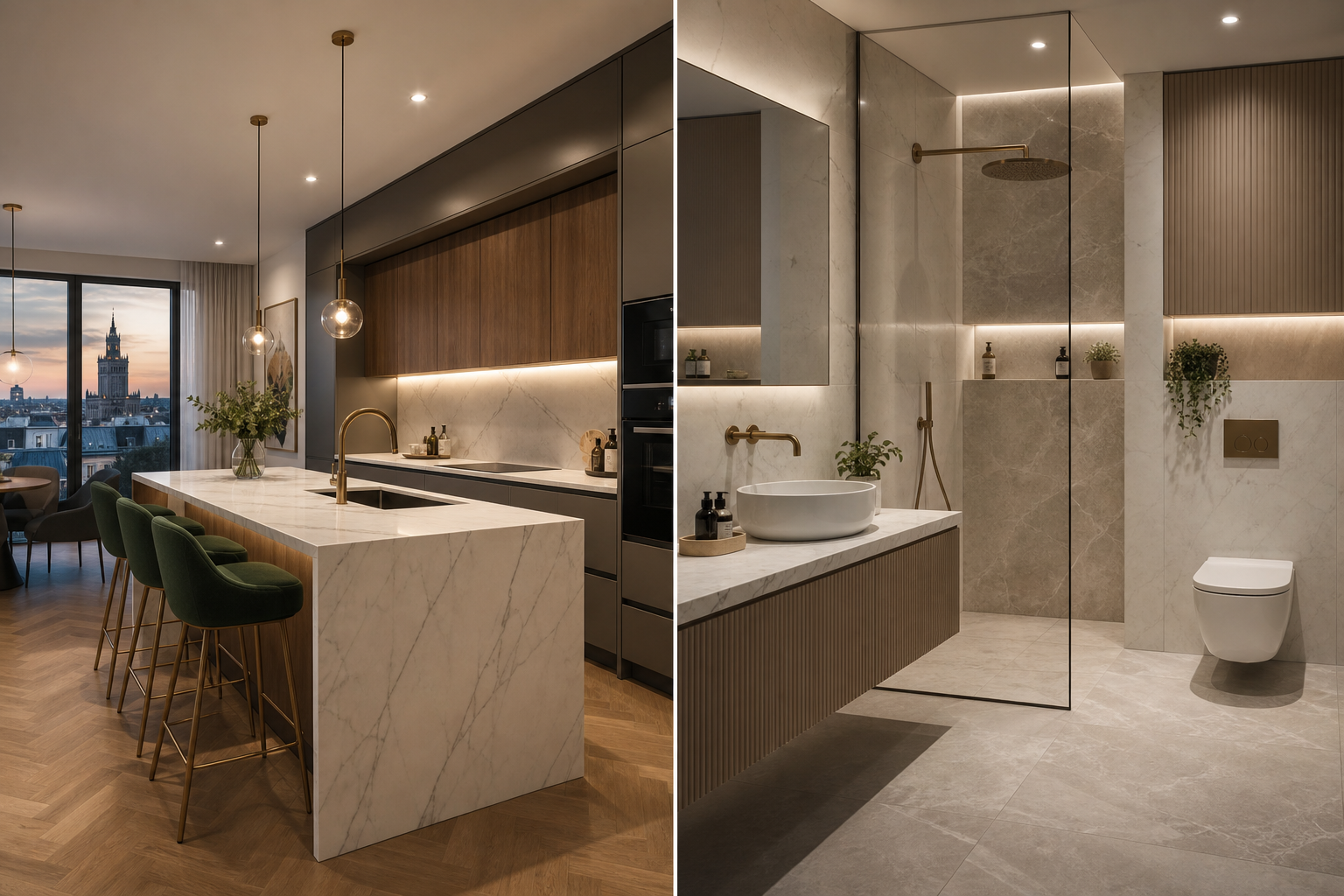Kitchen and bathroom renovation services in Warsaw by TAVEXO