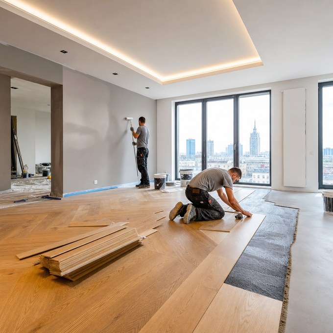 TAVEXO renovation team at work in Warsaw