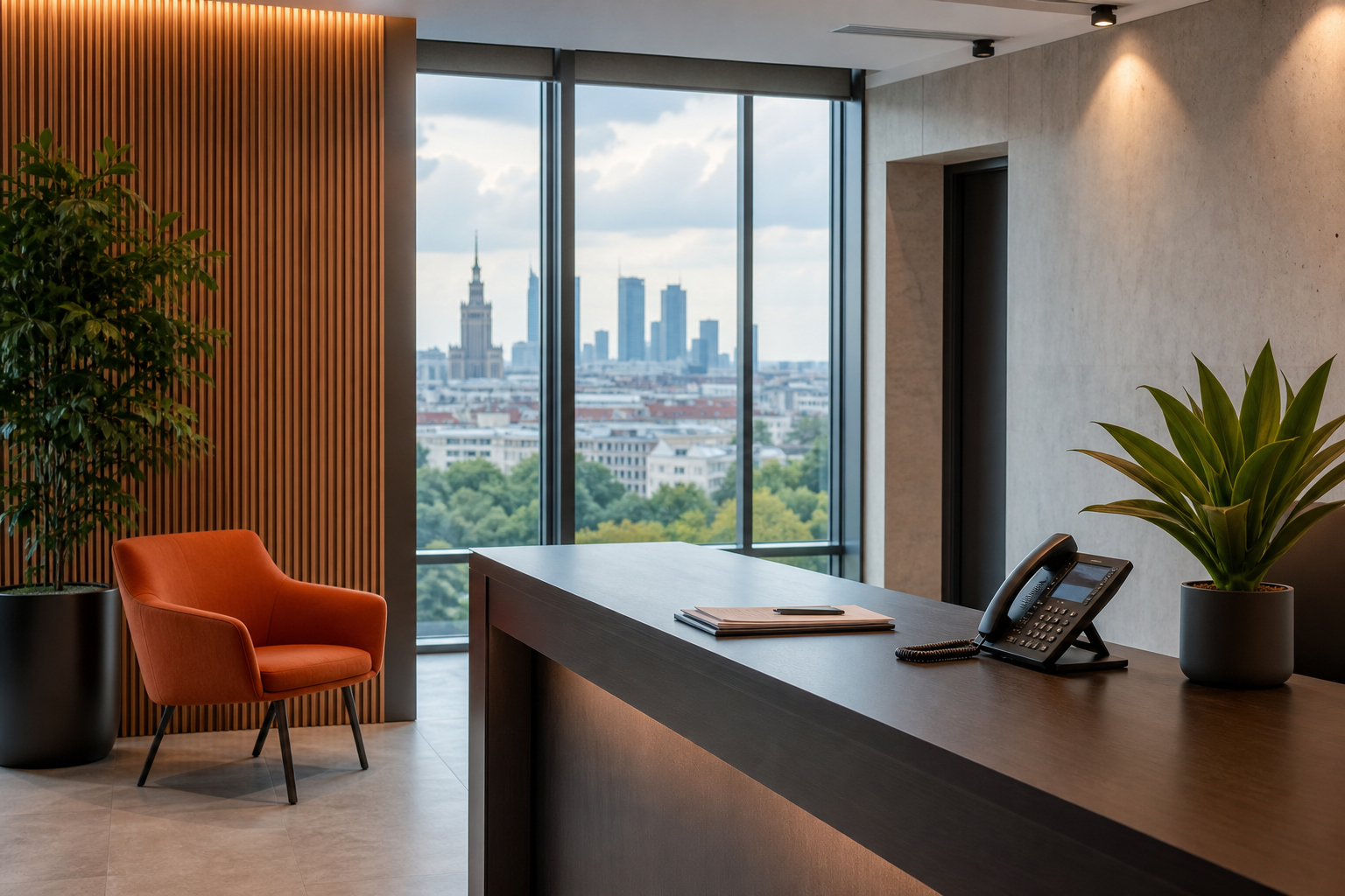 TAVEXO office reception area in Warsaw