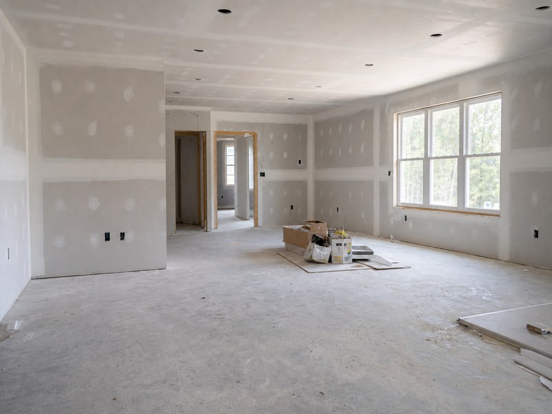 Interior finishing and remodeling before and after